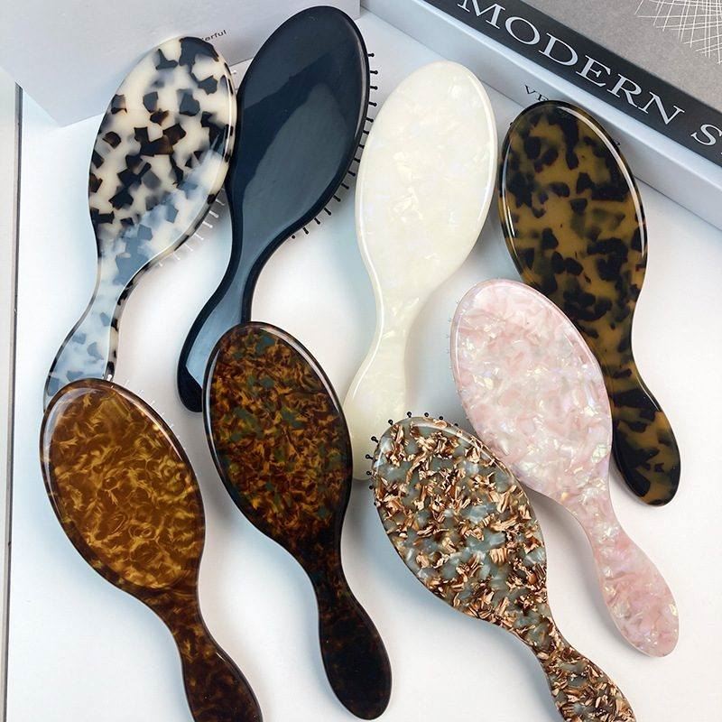 कस्टम एसीटेट कंघी हेयर ब्रश एयरबैग नाई कंघी हैंडल के साथ